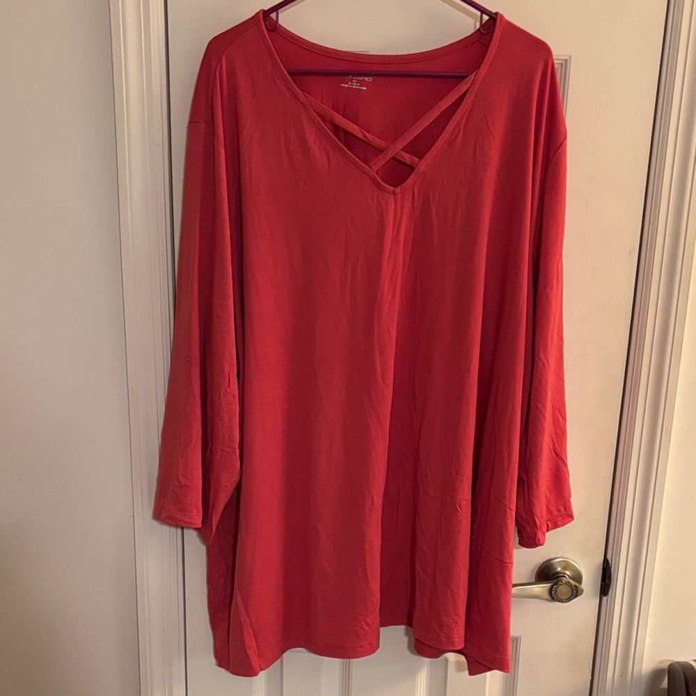 Catherines Coral V-Neck Tunic